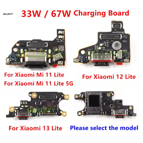 33W 67W USB Charging Port Flex Cable For Xiaomi Mi 11 12 13 Lite 5G Charger Dock Connector Board Fle