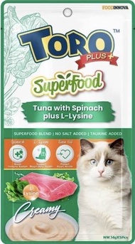 (แบ่งขาย 1 ซอง)(ขั้นต่ำ 4 ซอง)TORO PLUS+ ขนมแมวเลียสูตร Superfood