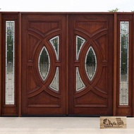 set pintu kupu tarung dan kusen kayu jati solid