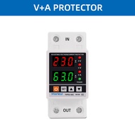 Dual Display 63A 230V Din Rail Adjustable digital Over Under Voltage Relay Protect Surge Protector K