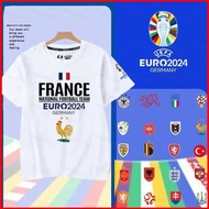 GC1 UEFA Euro 2024 France Italy Germany England Spain flag emblem 3D summer T-shirt Short Sleeve Top