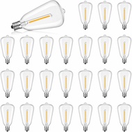 ST38 LED Solar Replacement Bulbs,1W Equal to 5W,DC 3V Plastic E12 Screw Base Shatterproof & Waterpro