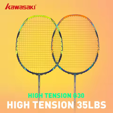 Kawasaki Badminton Racket New Professional HIGH TENSION 35LBS 100% Graphite Badminton Racquet HIGH T
