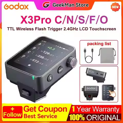 Godox X3PRO C/N/S/F/O 2.4inch TTL HSS 2.4G Wireless Flash Trigger OLED Touch Screen Transmitter for 