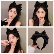 Sweet Black Bow Headband Elegant Temperament Headband Hair Accessories Korean Headband Fashion E6q1