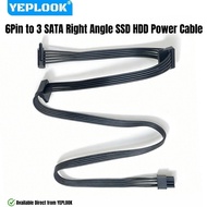 YEPLOOK 3 SATA Right Angle HDD SSD Power Cable for Corsair HX1500i, H1200i, HX1000i, HX850i, HX750i,