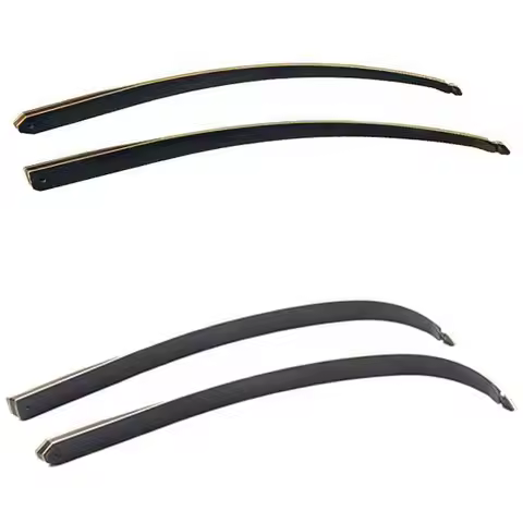 25-60lbs A pair Black Hunter Long Bow Limbs Recurve Bow Limbs Takedown Bamboo Core Archery Hunting T