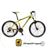 史特龍 StepDragon Shimano 27速鋁合金登山車 SMA-270 V夾(亮黃)-【台中-大明自行車】