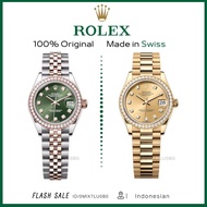 [100% Asli] Jam Tangan Wanita Rolex original 100% Cewek Lady Datejust 18K rose gold Diamond Datejust