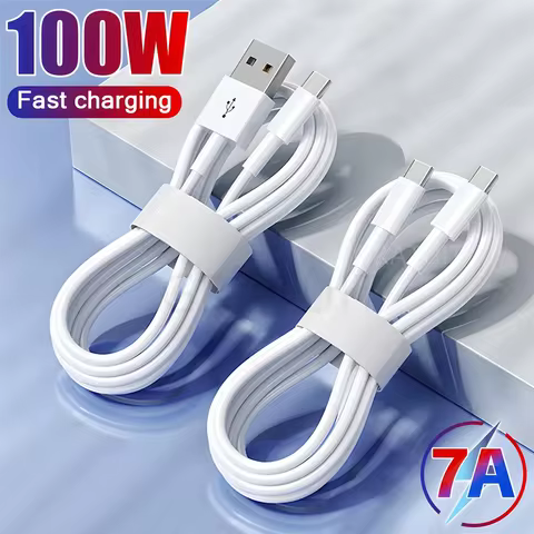 100W 7A Fast Charging USB Type C Cable for Samsung S23 S24 Ultra Xiaomi 14 Redmi Note 13 Pro POCO Ph