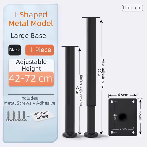 Adjustable Height Furniture Support Legs Load-Bearing Replacement Legs Bed Beam Support Leg Heavy-Du