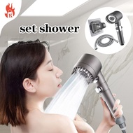 3 in 1 portable high pressure rainfall shower head bathroom accessories with Hose spray Shower Set
