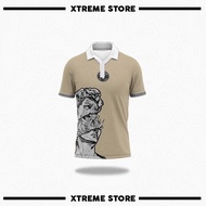 2023 Jersey Collar Retro Statue 2023 Khaki ShortSleeves