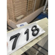 Logo 718 Porsche - letter 718 Porsche car - symbol 718 porsch