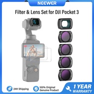 NEEWER ND/PL Filter Kit ชุดฟิลเตอร์พร้อมเลนส์มุมกว้าง 0.75X สำหรับ DJI Pocket 3 ND8/PL+ND16/PL+ND32/