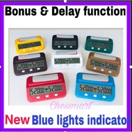 Basic Digital Chess Clock Timer Bonus Delay With Light Indicator JAM CATUR DIGITAL