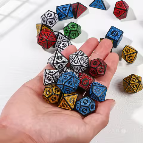 7-Die Multi-Sided Dice Set Game Dice For TRPG DND Polyhedral D4 D6 D8 D10 D12 D20 Dice For Board Car