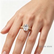 Taylor Engagement Ring Old Mine Cut Real Moissanite Diamond Ring 5CT Retro Swift Proposal Ring