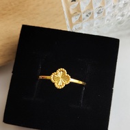 916 Gold Feksyen Bajet Clover Ring