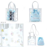 Sanio透明手提斜背包附束口袋