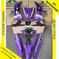 LC135 V4-V7 EXCITER GP-135 PURPLE RAPIDO COVERSET STICKER TANAM/AIRBRUSH