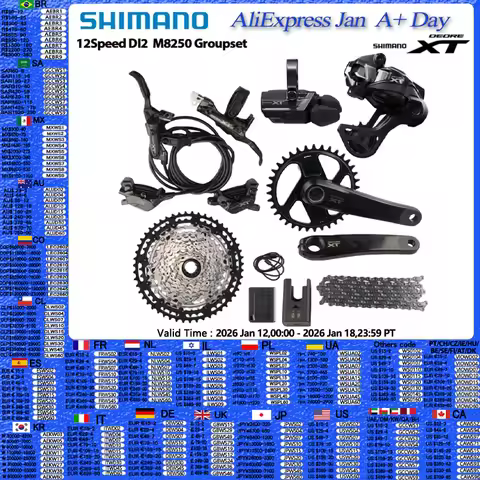 SHIMANO NEW DI2 DEORE XT M8250 Groupset 12Speed M8200 Crankset Cassette 10-51T BR-M8220 SW-M8250 IR