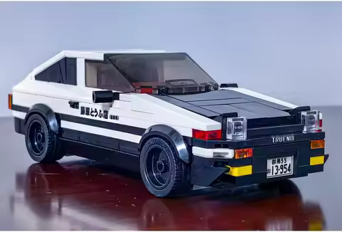 401PCS Initial D Vehicle AE86 Sprinter Trueno Car Model Moc Building Blocks Creative Assembly Bricks