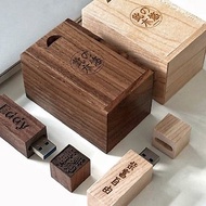 【客製化禮物】原木USB隨身碟64G 印章設計 含木製外盒 送禮首選