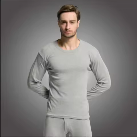 Men Undershirts Men's Winter Thermal Underwear Thin Fleece Elastic Compression Fitness For Winter Sp