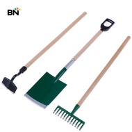 [BN] 3psc/Set Metal Garden Spade Rake Tools For Dolls House Miniatures Accessories MT