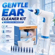 Electric Ear Washer Kit Adjustable Water Pressure Ear Cleaner with Basin Towel and Nozzles
