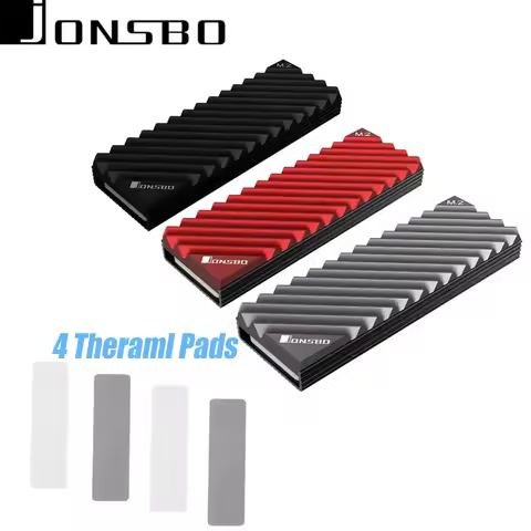 Jonsbo M.2 SSD NVMe Heat Sink Heatsink M2 Hard Disk Aluminum Heat Sink with Thermal Pad M2-3 for SSD