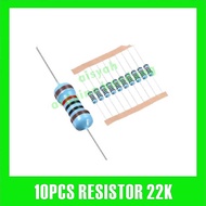 10X RESISTOR 22K 22KOHM 1/4W 1% METAL FILM