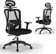 Ergonomic Office Chair, MUNNAR Home Office Desk Chairs, Comfy Mesh Black Office Chair, Computer Desk