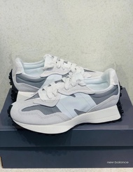 New Balance NB 327 白灰慢跑鞋 男女同款