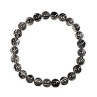 【正佳珠寶】黑鈦晶 頂級極淨順絲 7.4-7.8mm 黑鈦晶手珠