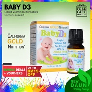 VD3BOri USAFree Gift California Gold Nutrition Vitamin D D3 Drops for Baby 1 day old Immune support