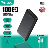 ATLAS 【Trimo】【100% ORIGINAL】BT-31 FAST CHARGING POWER BANK 10000mAh Bateri Powerbank Bateri