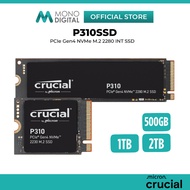 CRUCIAL INT SSD P310 PCIE GEN4 NVME M.2 SSD 2230 / 2280 INTERNAL SOLID STATE DRIVE - 500G / 1TB / 2T