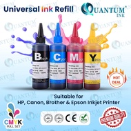 Inkjet Printer CISS Refill Ink Black / Cyan / Magenta / Yellow 100ml Refill Ink for HP Canon Epson Brother Printer Ink