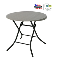 Lifetime USA 33" Diameter Round Beige Table - Durable Versatile Design Easy Assembly Eco-friendly