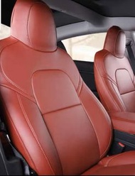 Tesla Model Y/S座椅套汽車座椅專用洒紅色跑味