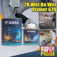 Aikka 2K Wet On Wet Primer 679 Surfacer Undercoat AK679 Grey Epoxy Primer 4:1 Motor Kereta German Te