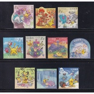 Set of 10 Japanese Postal Stamps - Pokemon | Japan - Pokemon 84yen 2021 G282 (10) | Used/CTO