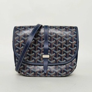 GOYARD Belvedere郵差包二代小號22藍色PVC肩背包