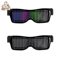 LED glasses, LED glasses, bluetooth LED party glasses Customizable LED glasses USB rechargeable 9-mo
