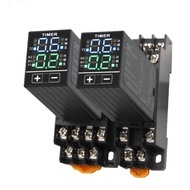 Electronic mini Timer H3Y-4, 0.1S-99H digital time relay with on and off mode with pyf14a stand