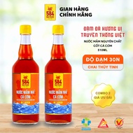 Nước Mắm 584 Nha Trang - 30 Độ Đạm - Combo 2 Chai Thủy Tinh 510ml