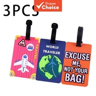 Hot-selling Earth Luggage Tag Identification PVC Soft Tag Boarding Pass Label Airport Travel Case  T