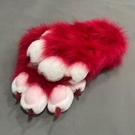 Furry PAWS Custom Long Gloves Custom Kigurumi Fursuit Pair Of Cartoon Furry PAWS Cosplay Costume Fur